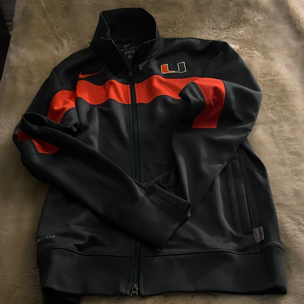 Nike Men's Black and Red Varsity Jacket